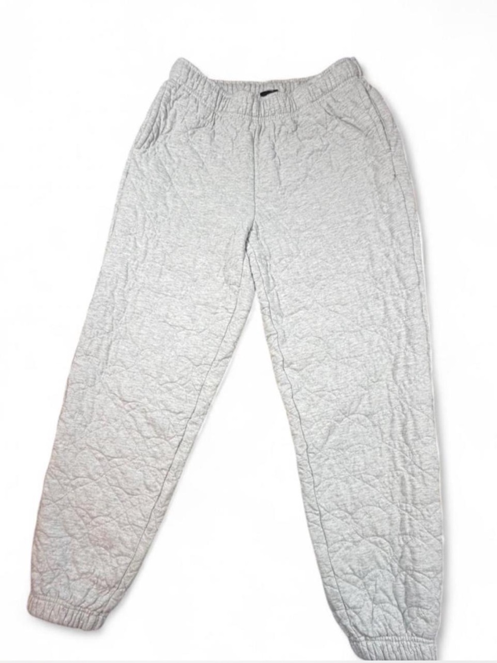 PacSun Quilted Heart Stitch Gray Joggers Cozy Lounge Sweatpants